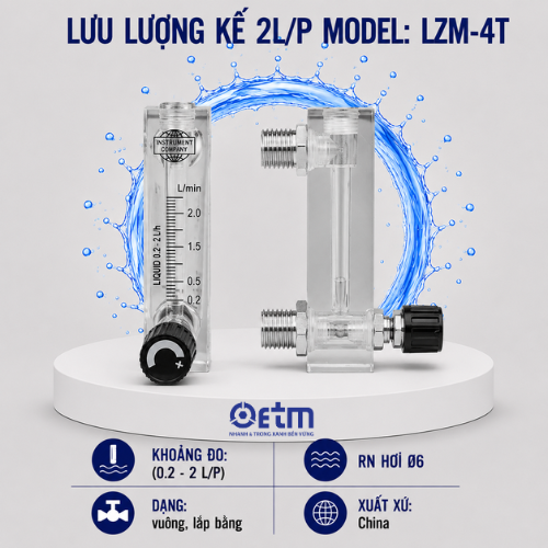 Lưu lượng kế 2L/P Model: LZM-4T